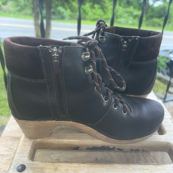 Dansko “Mikayla” Do Brown Oiled Leather Heeled Boots Eu Size 38, USA 7 - Picture 8 of 11
